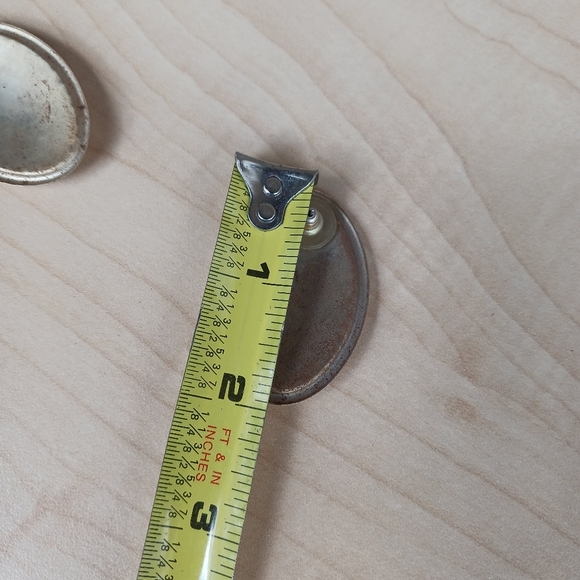 Vintage Elegant White Enamel And Gold Tone Oval Peirced Earrings MCM Large - Picture 7 of 8